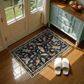 Lahome Insect Washable Rug, 2x3 Kitchen Rugs for Entryway Bathroom, Soft Door Mat Indoor Entrance Ultra-Thin, Small Non-Slip Throw Carpet for Bedroom Entry, Black