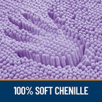 OLANLY Bathroom Rugs 44x24, Extra Soft Absorbent Chenille Bath Rugs, Rubber Backing Quick Dry, Machine Washable Bath Mats for Bathroom Floor, Tub and Shower, Home Decor Accessories, Lavender
