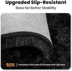 Zentavio 8x10 Black Area Rugs for Living Room Clearance Bedroom Large Men Room Carpet Fluffy Furry Shag Aesthetic Plush High Pile Floor Rug for Nursery Kids Room Dorm Home Decor