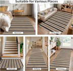 Tangsoo Stripe Easy Jute Rug,Ultra Thin 2x3 Outdoor Rug for Entryway,Non-Slip Washable Small Rug Modern Front Door Mat Throw Carpet for Kitchen Bedroom Porch Doorway