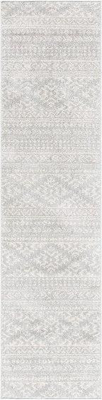 SAFAVIEH Tulum Collection Runner Rug - 2' x 13', Light Grey & Ivory, Moroccan Boho Tribal Design, Non-Shedding & Easy to Clean, Ideal for Living Room, Hallway, Foyer, Bedroom (TUL272F)