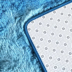 Shag Area Rug, 4 X 6 Tie-Dyed Plush Fuzzy Rugs for Living Room, Ultra Soft Fluffy Furry Rug for Bedroom, Indoor Carpet Nursery Rugs for Kids Room Home Decor, Bright Blue