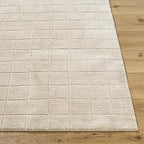 Livabliss x Our PNW Home Cascade Minimalist Grid Area Rug, 2'7" x 7'3", Light Beige