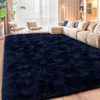 Area Rugs for Living Room, Soft Shaggy Carpets for Living Room, Fuzzy Rugs for Kids' Room, Perfect Decor for Modern Home Navy Blue 9x12 Feet