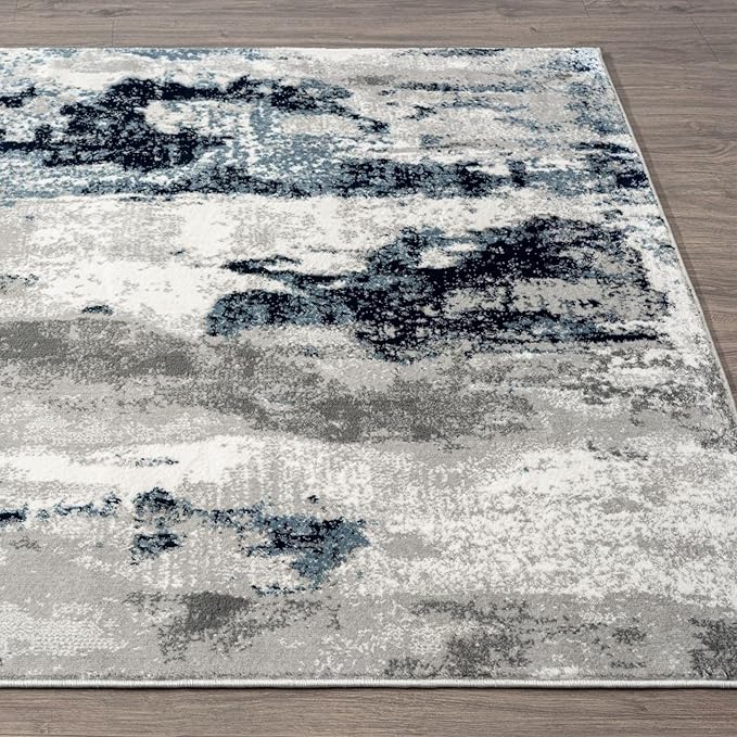 LUXE WEAVERS Kimberly Collection Ivory 6x9 Modern Abstract Area Rug