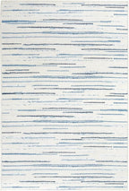 Dash & Albert Elwood Blue Machine Washable Rug, 5 X 8 Feet, Blue Stripe Pattern - Premium Luxury Hotel Quality Soft Breathable Hypoallergenic Machine Washable Easy Care All Season Comfortable
