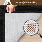 COSY HOMEER Door Mat,Dirt Trapper Entryway Rugs 20"x32",Non Slip Washable Entrance Mats,Absorbent Welcome Mat,Low Profile Dog Door Mats for Front Back Doomats and Wet Shoes,Black