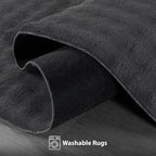 CAMILSON Modern Dark Gray Non Slip Rug 5x7 Ultra Soft High Pile Area Rugs Non Skid Rubber Backing Durable & Easy to Clean Carpet for Living Room Bedroom Kids Room Indoor Use (5 x 7 Dark Gray)