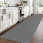 Braided Runner Rug 3x10 Ft Washable Runners for Hallways Non Slip Rubber Backed Kitchen Runners Cotton Long Entryway Runner Indoor, Woven Carpet for Hall Kitchen Entryway, Dark Grey/Grey