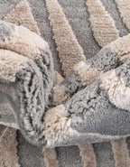Unique Loom Finsbury Collection Area Rug - Meghan (5' 3" Octagon, Gray and Ivory)