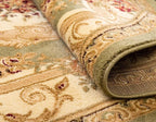 Unique Loom Versailles Collection Traditional Classic Floral Motif Area Rug (5' 0 x 8' 0 Oval, Green/Ivory)