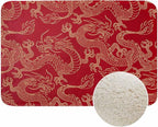 Dragon Bath Mat for Bathroom Traditional Flying Mascot Animal Chinese Dragons Red Bath Rugs Door Mat Non Slip Rubber Backed Bathroom Floor Mat for Bathtub Sink Shower 16"X24"
