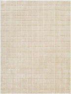 Livabliss x Our PNW Home Cascade Minimalist Grid Area Rug, 9'2" x 12', Light Beige
