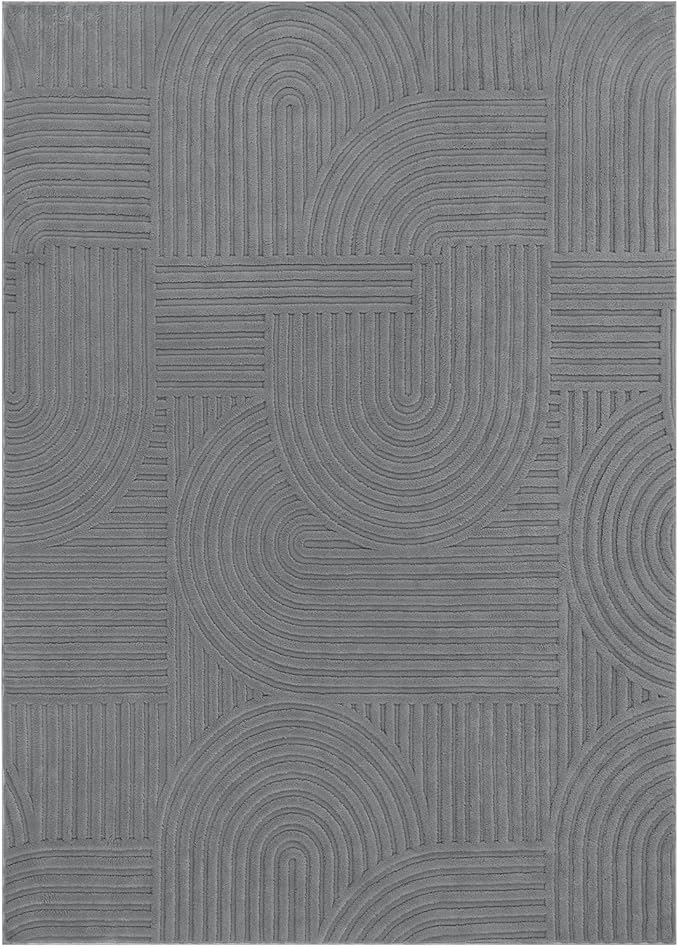 Pauwer 5x7 Washable Area Rugs for Living Room Modern Grey Solid Color Soft Fluffy Rugs for Bedroom Non Slip Boho Accent Indoor Mat Floor Carpet Cover for Kids Room Dining Room Kitchen Office