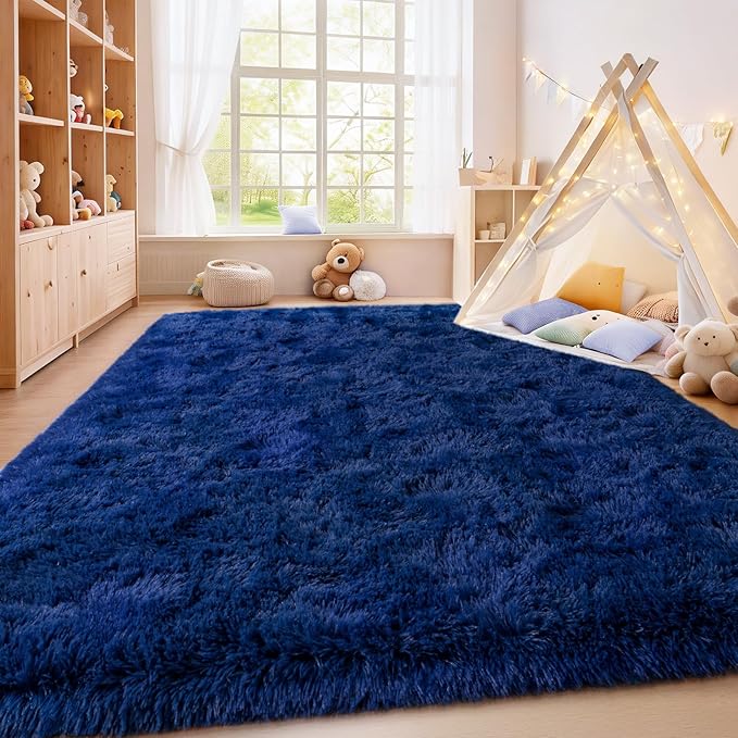 Extra Large Fuzzy Rug Fluffy Rug for Living Room, Big Plush Non-Skid Shag Carpet, Soft Shaggy Rugs for Bedroom Indoor Modern Home Decor 9x12 Feet