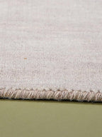 Hand Knotted Loom Wool ECO-Friendly Area Rugs - 8'x8', Square, Beige Color, Solid Plain Design, High Pile Thick Handmade Anti Skid Area Rugs for Living Room, Bed Room (L00111)
