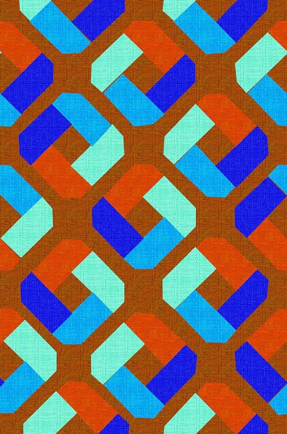 Bright Vibrant Geometric Living Room Area Rug with Burgundy and Blue Colorful Texture Machine Washable Non Slip Soft Carpet for Nursery Room Bedroom Dining Room Home Office Indoor 7x10 Rugs