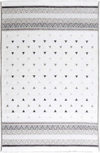 Alfa Rich 5x8 Gray Off White Washable Area Rugs for Living Room Bedroom Kitchen Dining Cotton Rug