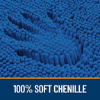 OLANLY Bathroom Rugs 24x16, Extra Soft Absorbent Chenille Bath Rugs, Rubber Backing Quick Dry, Machine Washable Bath Mats for Bathroom Floor, Tub and Shower, Home Decor Accessories, Deep Navy Blue