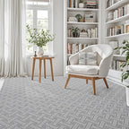 LUMI Washable Area Rug 5x8 for Living Room, Ultra Soft Modern Neutral Rugs with Non Slip Backing, Low Profile Carpet High Traffic for Bedroom, Dining Room, Grey