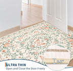 GarveeHome 2x3 Floral Area Rug Non Slip Entryway Mat Low Pile Stain Resistant Butterfly Kitchen Rugs Soft Small Throw Carpet for Dining Room Bedroom Washable Bow Rugs for Living Room Bathroom, 2x3