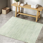 Sage Green Rugs for Bedroom,Small Boho Abstract Washbale Non Slip Area Rug for Kitchen Entryway,Light Green