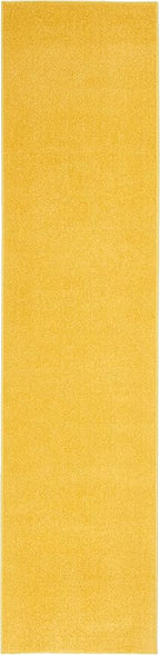 Nourison Home Nourison Essentials Yellow 2'2" x 12' Area Rug - Easy Clean, Non Shedding, Bed Room, Living Room, Dining Room, Kitchen (12' Runner)
