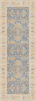 Kuden 2'6"x10 Runner Rug, Machine Washable Area Rug with Non-Slip Backing, Vintage Style, Soft, Easy Clean, Low Pile Rug for Hallway, Entryway, Kitchen, Bedroom