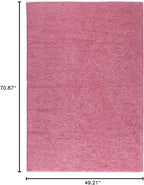 Alfa Rich 4x6 Dark Pink Washable Area Rugs for Living Room Bedroom Kitchen Girls Cotton Decor Rug
