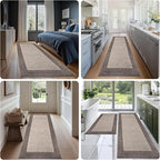 Washable Area Rug 48" x 72", Non Slip Kitchen Rug for Floor, Absorbent Entrance Runner Rug for Bedroom, Living Room, (Roll Packing)