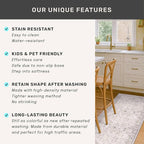 Light Gray Kitchen Rug 10 ft Long - Modern Neutral Boho Unique Floral with Brown Accent, Washable Low Pile Non-Slip Extra Long Wide Runner Rugs for Hallway, 3x10