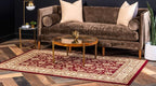 Unique Loom Voyage Collection Area Rug - St. Louis (6' 1" x 9' Rectangle Red/Gold)