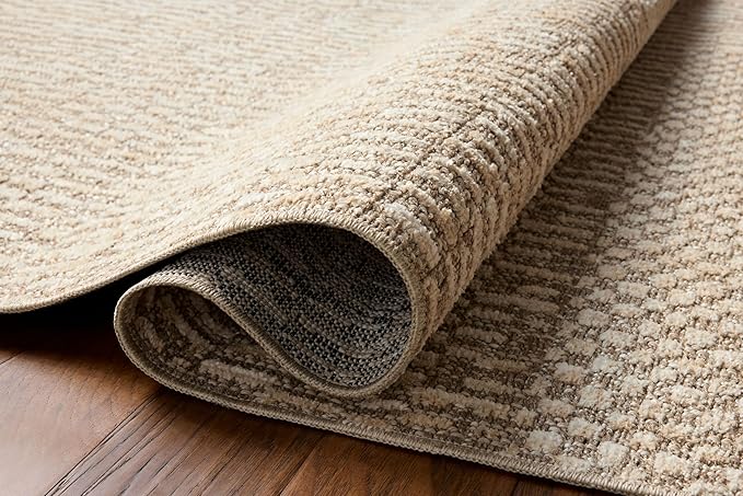 Loloi Amber Lewis Bexley Collection BEX-01 Natural/Birch 7'-10" x 10' Area Rug Neutral, Textured, Living, Bedroom, Dining, Carpet
