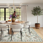 Lahome Insect 9x12 Area Rugs for Living Room Bedroom, Soft Washable Rugs 9x12 Stain Resistant, Ultra-Thin Non-Slip Dining Room Rug Non-Shedding Accent Carpet for Office(9x12ft,Beige)