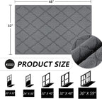 Timo Indoor Door Mat, Front Door Rug 32"x48" Rubber Backing Non Slip Absorbent Doormat, Resist Dirt Indoor Mats for Front Door Entry, Machine Washable Entry Rug for Home Muddy Wet Shoes, Grey