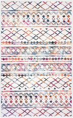KUTA 5x7 Living Room Rug, Moroccan Large Multi-Color Area Rugs Washable Boho Non-Slip, Ultra Soft Geometric Traditional Farmhouse Carpet for Living Dining Room Bedroom Dorm Office Home Décor