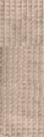 Nuloom Jeni Taupe, 2'6" x 10', Solid Faux Rabbit, Fluffy and Cozy, High Traffic, Stain Resistant, Easy Clean, Durable Washable Runner for Bedroom, Living Room, Dining, Den, Foyer, Entryway