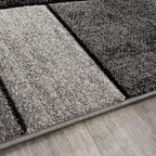 Paco Home Area Rug Modern Geometric Pattern in Grey White, Size: 2'8" x 4'11"