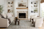 Loloi Chris Loves Julia Jules Collection JUL-08 Emerald/Antique Ivory 7'-6'' x 9'-6'', .13" Pile Height, Area Rug