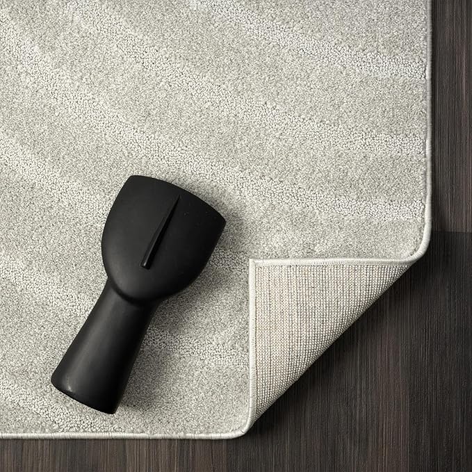LUXE WEAVERS Modern Geometric Wave Gray 2x3 Area Rug
