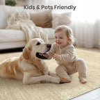 Valenrug Washable Rug 5x7 - Stain Resistant 5x7 Area Rugs for Living Room, Non Slip Backing Printed Rugs for Bedroom, Folable Machine Washable Area Rug (5'x7', Brown)