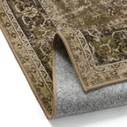 6x9 Washable Area Rug Brown Vintage Distressed Large Rug for Living Room Oriental Soft Thin Indoor Retro Carpet Non Slip Low Pile Floor Cover for Bedroom Dining Room Office Nursery