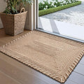 LUMI Handwoven Jute Door Mat, Non-Slip Durable Entryway Mat with Anti-Slip Mat for Hard Floor, Front Door Mats for Home Entrance, Patio, 24"x36", Knit Jute