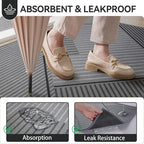 Front Door Mat 24''x35'', Non Slip Absorbent Muddy Dirt Resist Washable Low-Profile Indoor Doormat, Welcome Entryway Door Mats, Grey