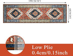 Lahome Boho 2x5 Hallway Runner Rug - Non-Slip Low-Pile Kitchen Washable Runner Oriental Distressed Throw Bathroom Rug Carpet for Entrance Bedroom Laundry Room