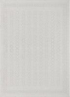 Micro Loop Indoor Rug White 10x14 Boho Geometric Neutral Area Rugs for Living Room Soft Luxury Modern Low and High Pile Durable Stain Resistant Non-Shedding Indoor Area Carpet 10 x 14