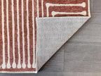 GLN Rugs Contemporary Collection - Machine Washable Area Rug, Contemporary Washable, Non Slip, Low Pile Chenille Rug, Living Room, Bedroom, Kitchen Rug (9' x 12' Beige Orange)