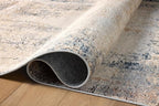 Loloi Teagan Collection TEA-08 Ivory/Mist 11'-6" x 15' Area Rug, Large, Soft Neutral Rug, High-Traffic for Living Room, Bedroom, Home Office, Dining Area