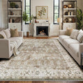 LUMI 4x6 Washable Area Rug for Living Room, Ultra Soft Traditional Vintage Rugs Non Slip with Rubber Backing, Low Profile, High Traffic, Stain Resistant Carpets, Ideal for Bedroom, Dining Room, Indoor