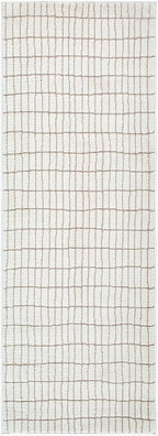 Livabliss x Our PNW Home Cascade Minimalist Striped Area Rug, 2'7" x 7'3", Ivory/Light Brown